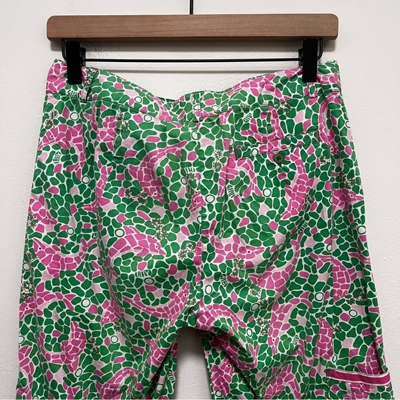 Lilly Pulitzer Vintage Capri Y2K Pants 100% Cotton Dolphin Print Cargo Size 4 - Picture 7 of 10